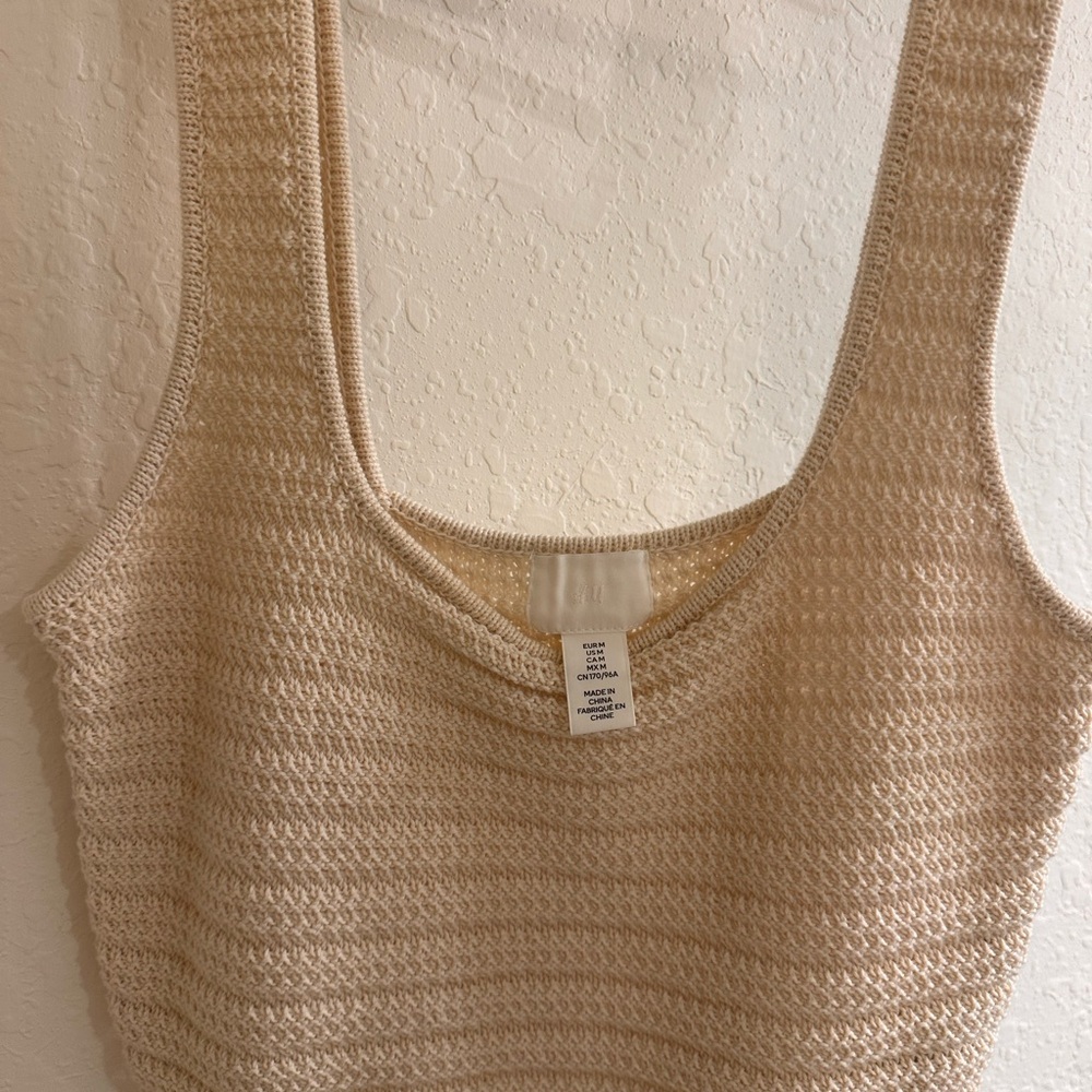 H&M Cream Knit Tank Top